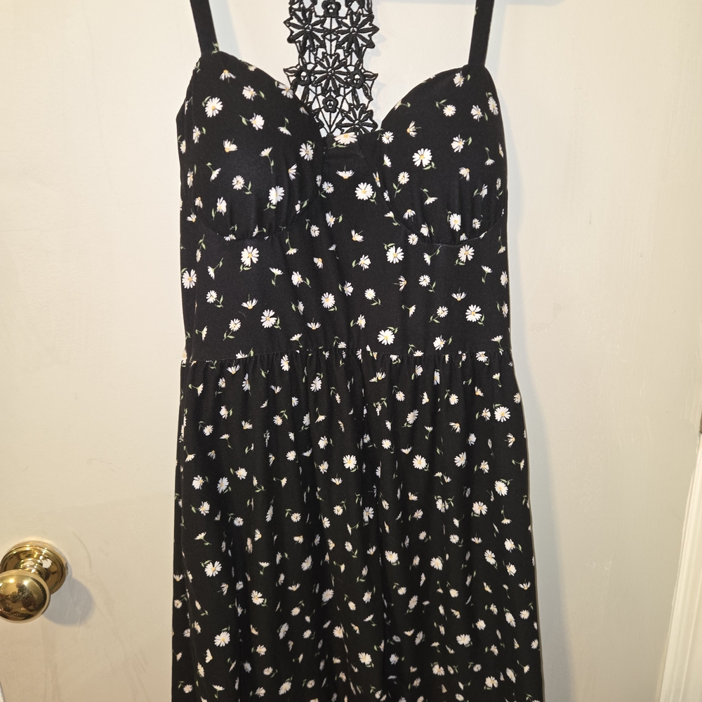 Floral Black Sundress M